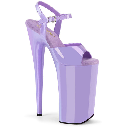 BEYOND-009 Pleaser Lavender 10 Inch Large Spike Platform Shoes Lavender Pat Lavender