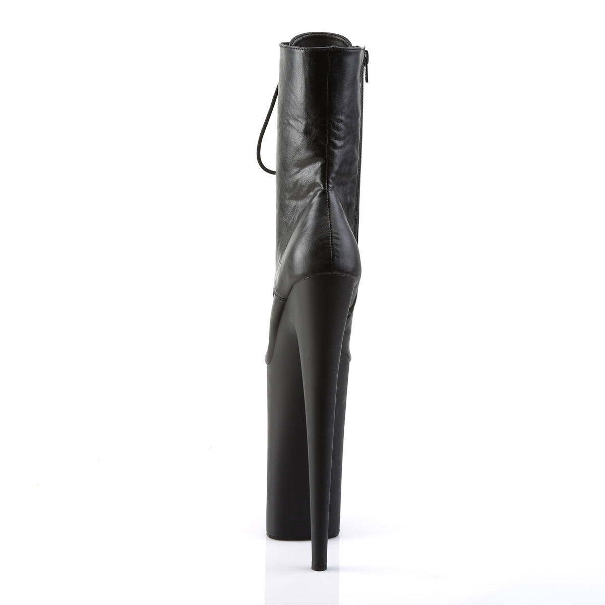 BEYOND-1020 Pleaser Black 10 Inch Ultra High Heels Ankle Boots