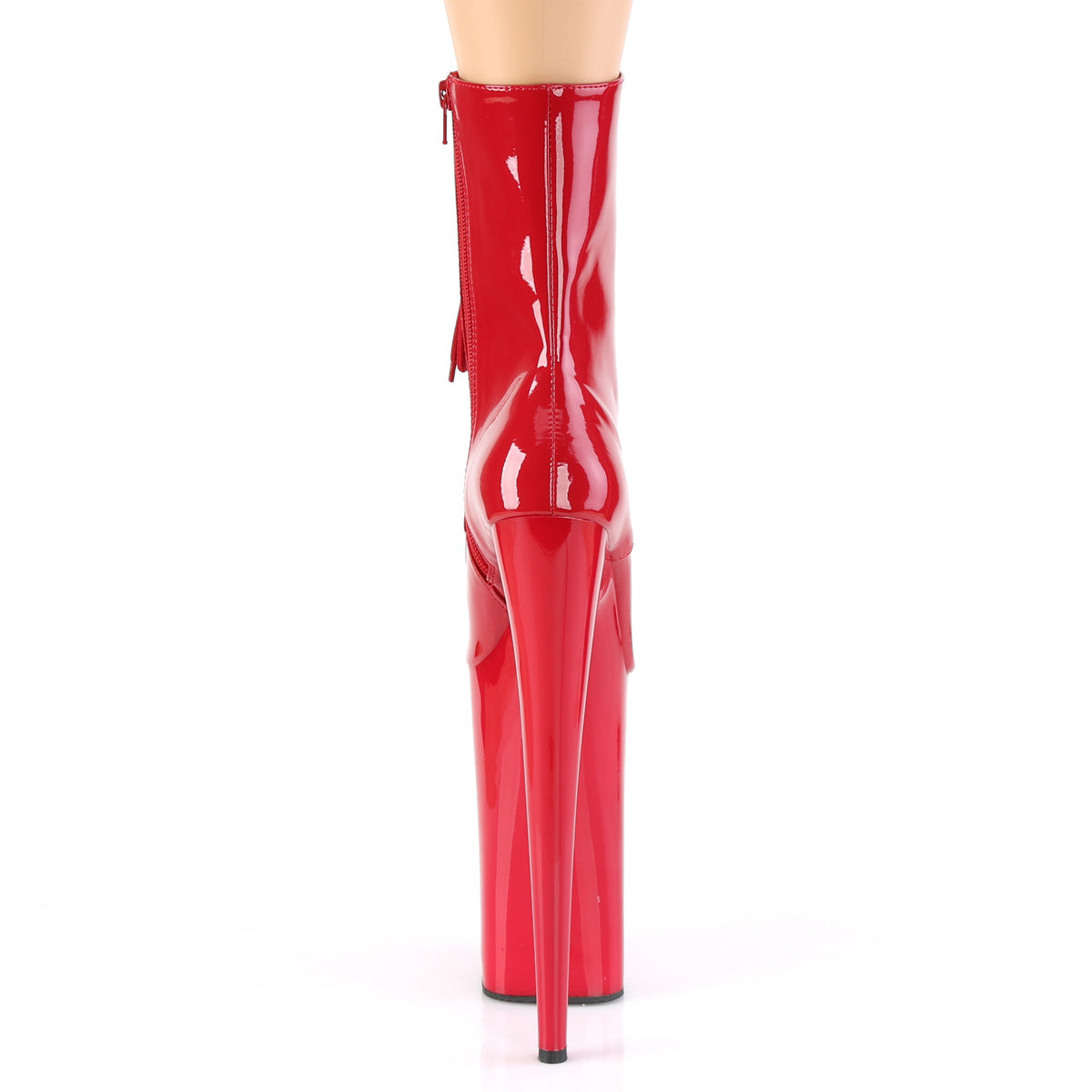 BEYOND-1020 Pleaser Red 10 Inch Killer Heel Ankle Boots