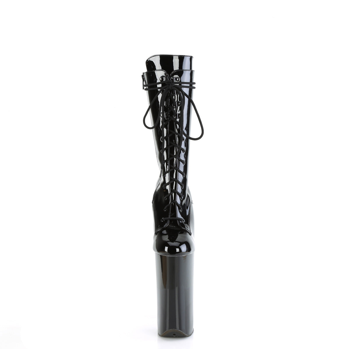 BEYOND-1050 Pleaser Black 10 Inch Very Tall Ankle Boots