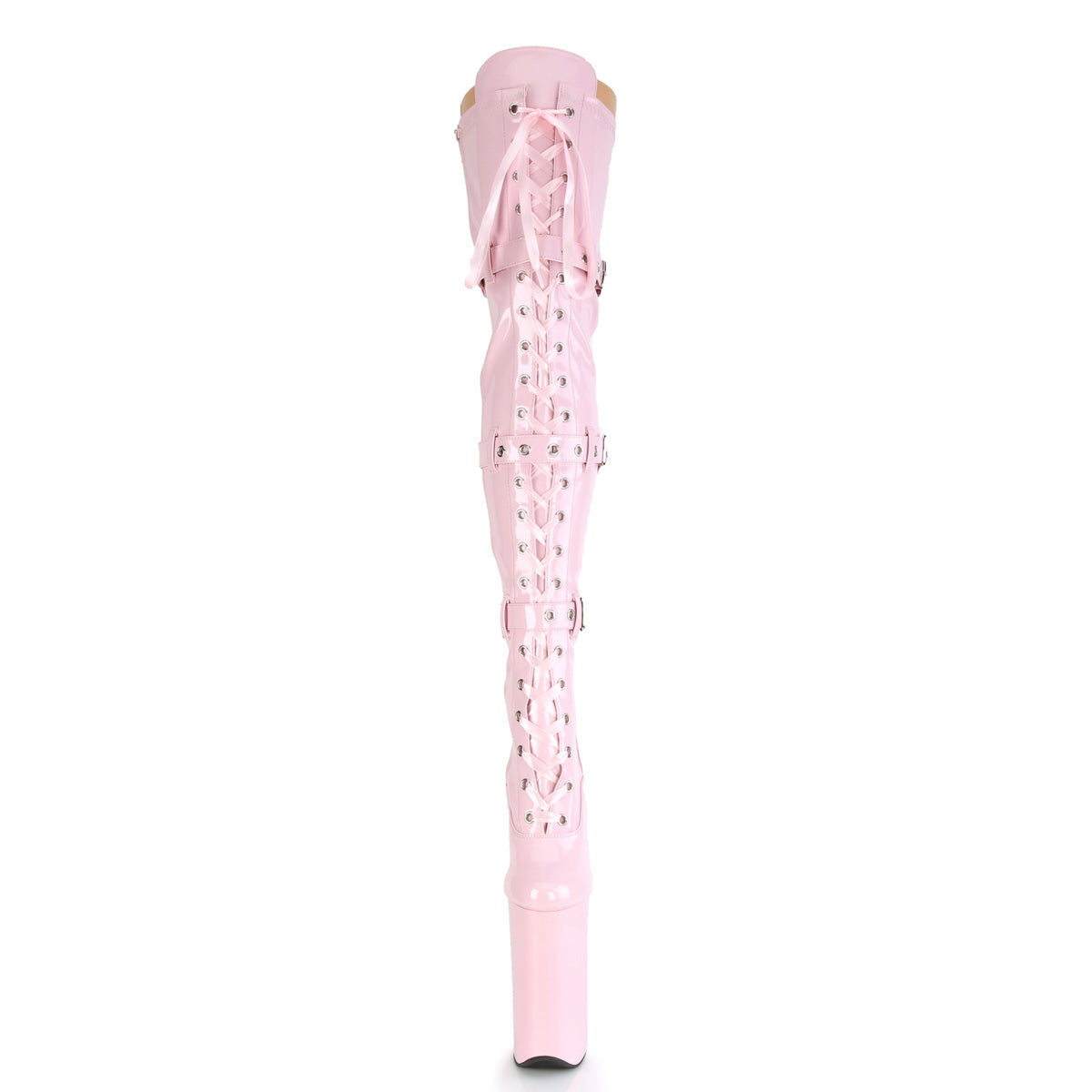 BEYOND-3028 Pleaser Baby Pink 10 Inch Fierce Thigh Boots