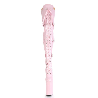 BEYOND-3028 Pleaser Baby Pink 10 Inch Fierce Thigh Boots