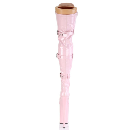 BEYOND-3028 Pleaser Baby Pink 10 Inch Fierce Thigh Boots