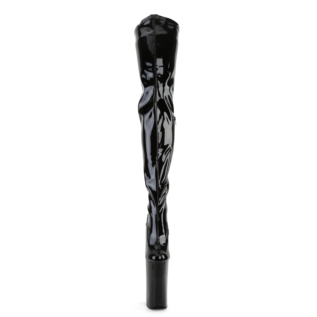 BEYOND-4000 Pleaser Black 10 Inch Sky High Crotch Boots