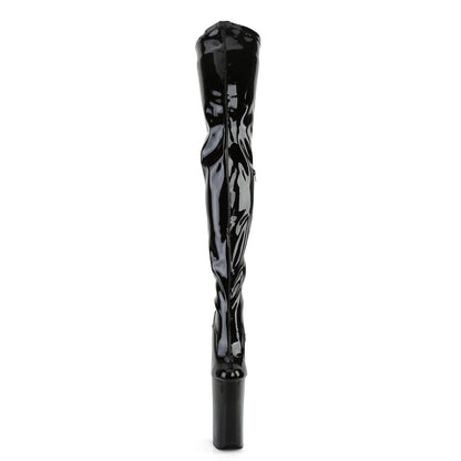BEYOND-4000 Pleaser Black 10 Inch Sky High Crotch Boots