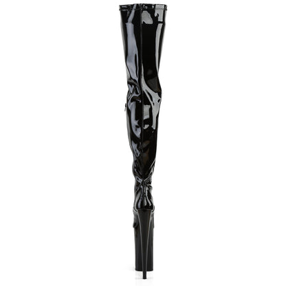 BEYOND-4000 Pleaser Black 10 Inch Sky High Crotch Boots