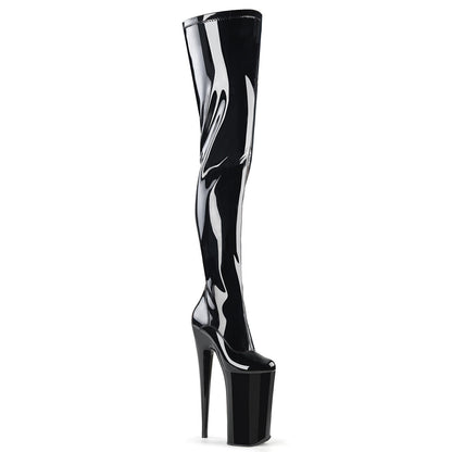 BEYOND-4000 Pleaser Black 10 Inch Sky High Crotch Boots