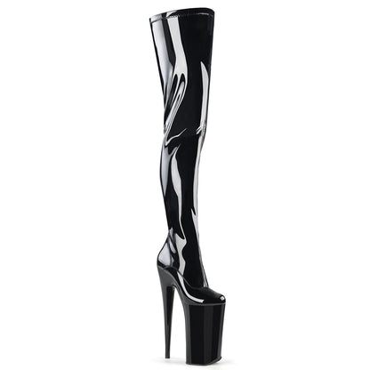 Pleaser BEYOND-4000 Black Platform Boots - 10 Inch Heels
