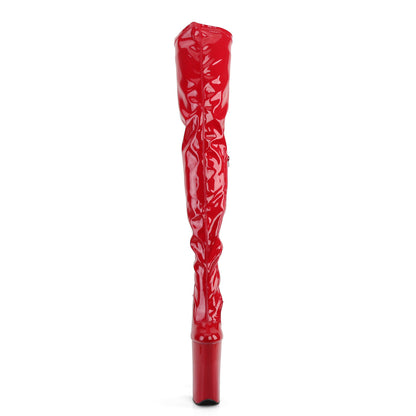 BEYOND-4000 Pleaser Red 10 Inch Fierce Crotch Boots
