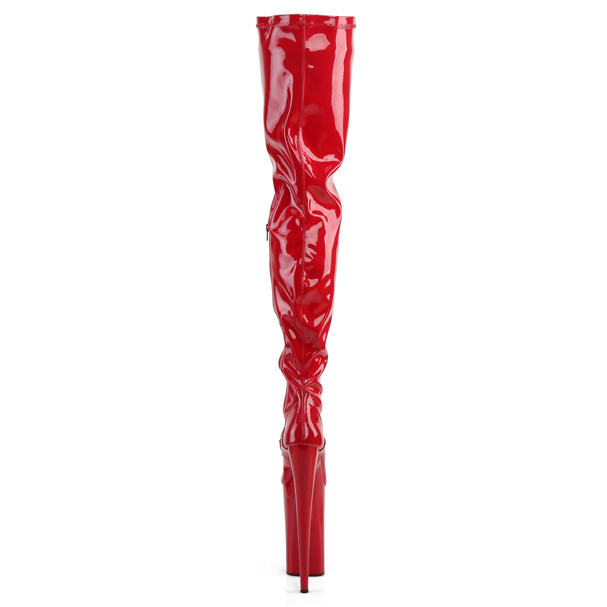 BEYOND-4000 Pleaser Red 10 Inch Fierce Crotch Boots