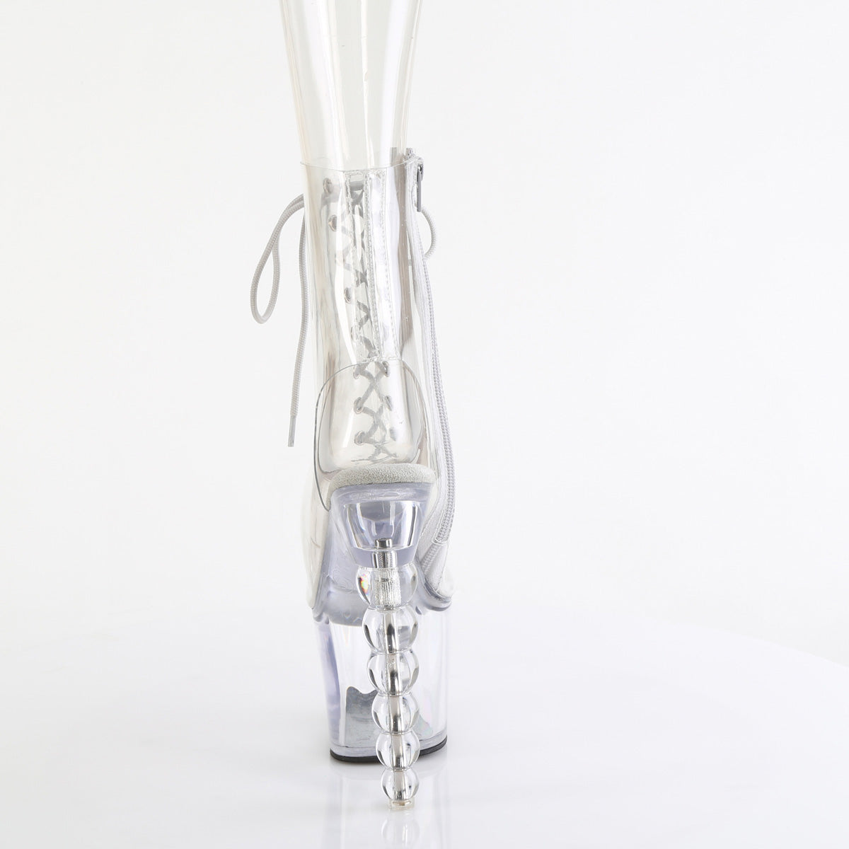 BLISS-1016C Pleaser Clear 7 Inch Platform Ankle Boots