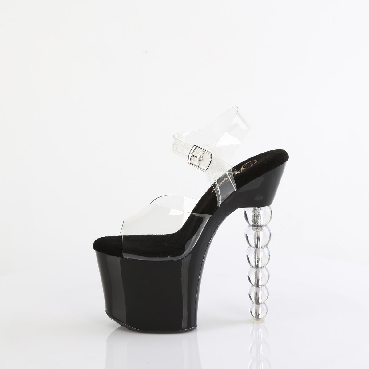 BLISS-708 Pleaser Clear Black 7 Inch Exotic Dancer Platform Shoes