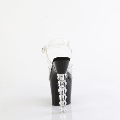 BLISS-708 Pleaser Clear Black 7 Inch Exotic Dancer Platform Shoes