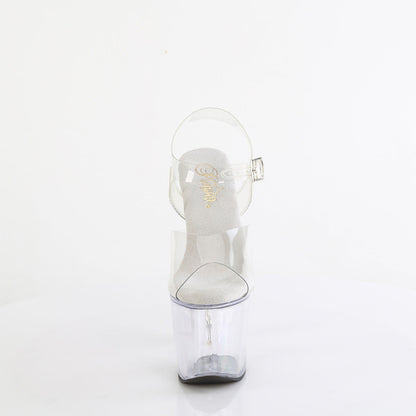 BLISS-708 Pleaser Clear 7 Inch High Fashiom Platform Shoes