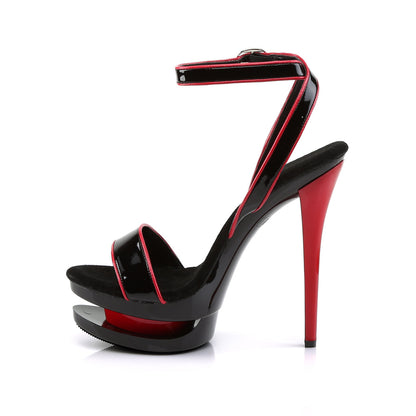 BLONDIE-631-2 Sexy 6" Heel Black & Red Pole Dancer Platform Shoes