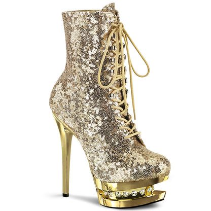 BLONDIE-R-1020 Sexy 6 Inch Gold Sequins Pole Dancer Platform Kinky Boots