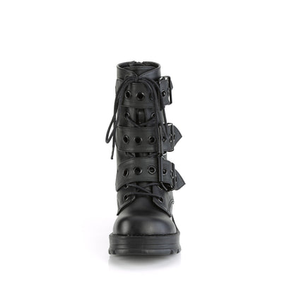BRATTY-118 Demonia Cult Black 2.8 Inch Alternative Women's Ankle Boots