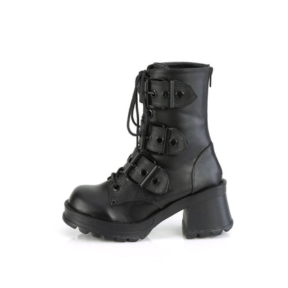 BRATTY-118 Demonia Cult Black 2.8 Inch Alternative Women's Ankle Boots