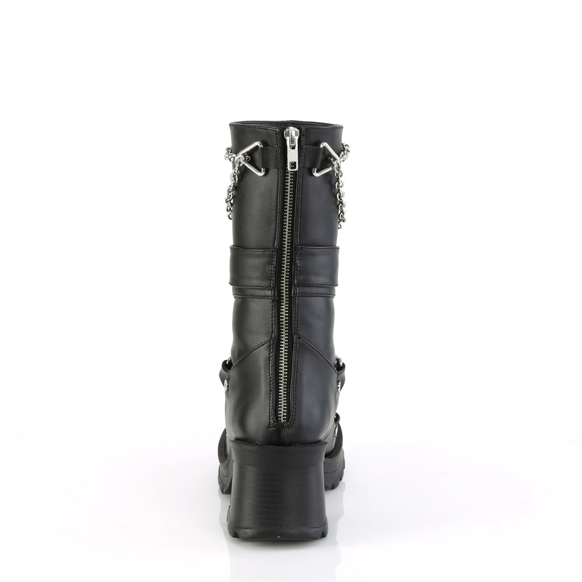 Demonia BRATTY-120 Black Platform Mid Calf Boots - 2 3/4 Inch Heels