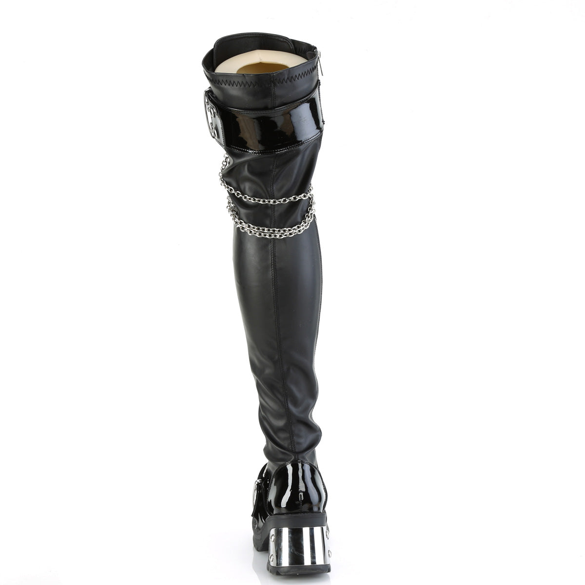 BRATTY-304 Demonia Cult Black Vegan 2.8 Inch Alternative Women's Over-the-Knee Boots