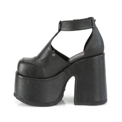 Demonia CAMEL-103 Black Platform Sandals - 5 Inch Heels