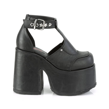 Demonia CAMEL-103 Black Platform Sandals - 5 Inch Heels