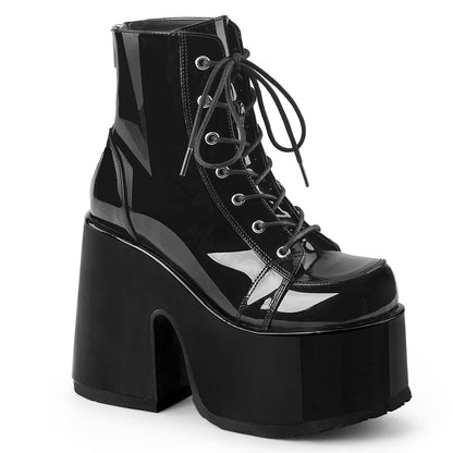 CAMEL-203 Demonia Cult Black 5 Inch Alternative Women's Ankle Boots Blk Pat