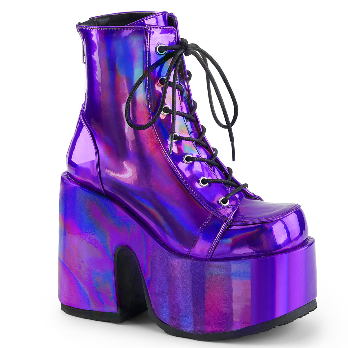CAMEL-203 Demonia Cult Purple 5 Inch Alternative Women's Ankle Boots