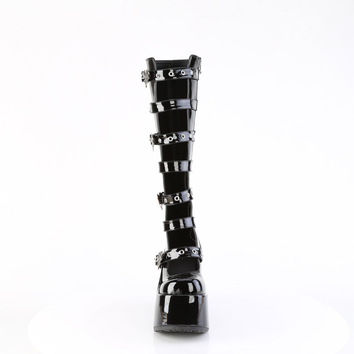 Demonia CAMEL-223 Black Platform Knee High Boots - 5 Inch Heels