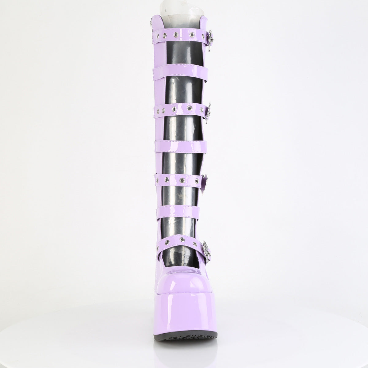 CAMEL-223 DemoniaCult Alternative Footwear Spider Web Mid-Calf Boots