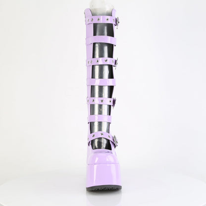 CAMEL-223 DemoniaCult Alternative Footwear Spider Web Mid-Calf Boots