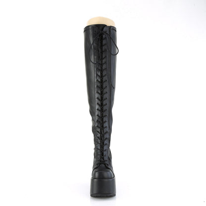 CAMEL-300WC Demonia Cult Black Vegan Leather 5 Inch Alternative Women's Over-the-Knee Boots