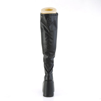 CAMEL-300WC Demonia Cult Black Vegan Leather 5 Inch Alternative Women's Over-the-Knee Boots