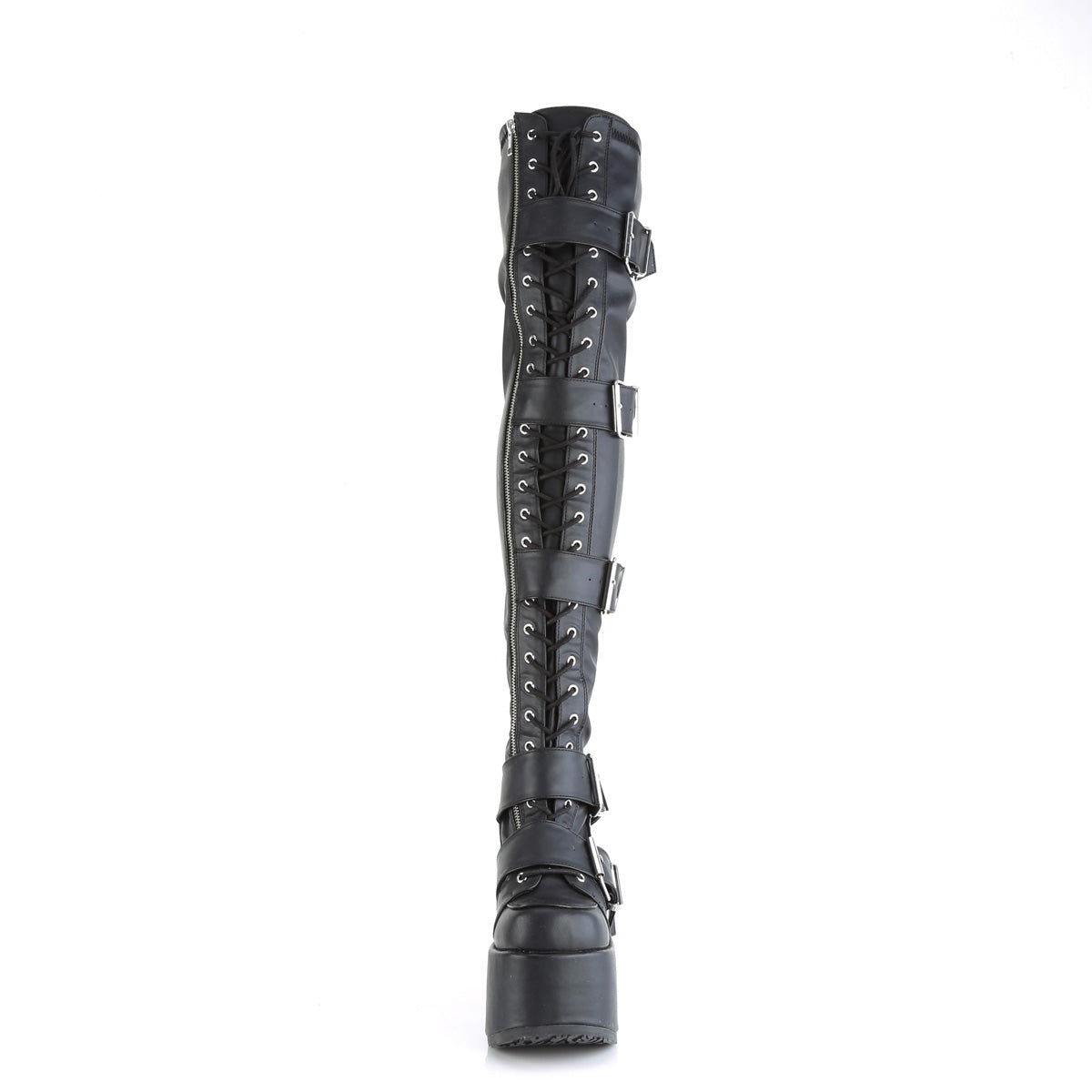 CAMEL-305 Demonia Cult Black Vegan 5 Inch Alternative Women's Over-the-Knee Boots