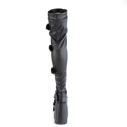 CAMEL-305 Demonia Cult Black Vegan 5 Inch Alternative Women's Over-the-Knee Boots