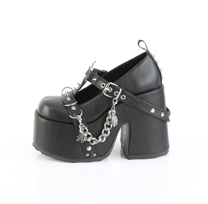 Demonia CAMEL-33 Black Platform Shoes - 5 Inch Heels