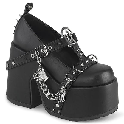 Demonia CAMEL-33 Black Platform Shoes - 5 Inch Heels