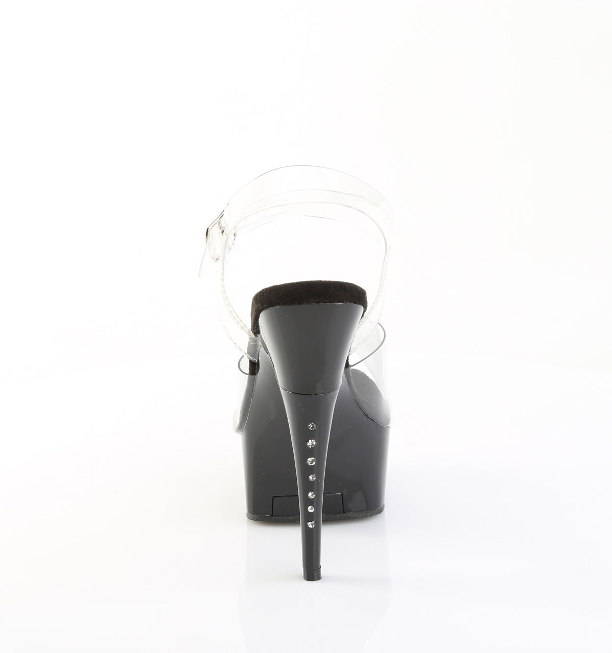 CAPTIVA-608 Pleaser Clear Black 6 Inch Pole Dancer Platform Shoes