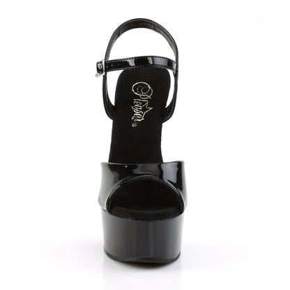 CAPTIVA-609 Pleaser Black 6 Inch Strippers Platform Shoes