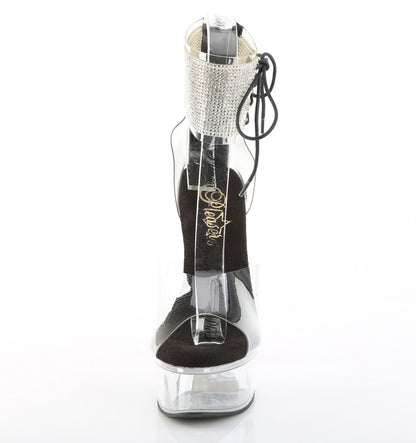 CAPTIVA-624RS Pleaser Clear Black 6 Inch High Fashiom Platform Shoes