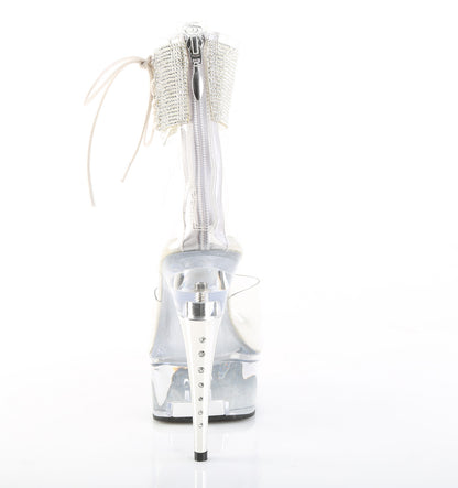 Pleaser CAPTIVA-624RS Clear Rhinestone Platform Sandals - 6 Inch Heels