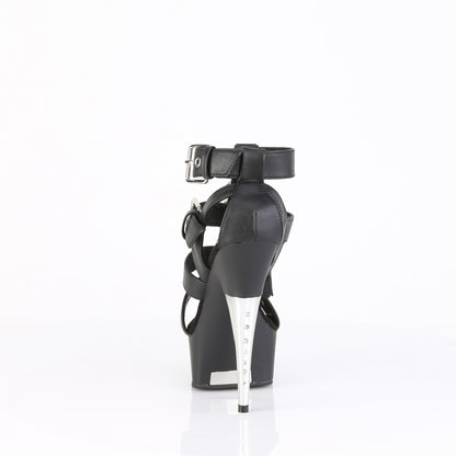 Pleaser CAPTIVA-658 Black / Black Matte Platform Sandals - 6 Inch Heels