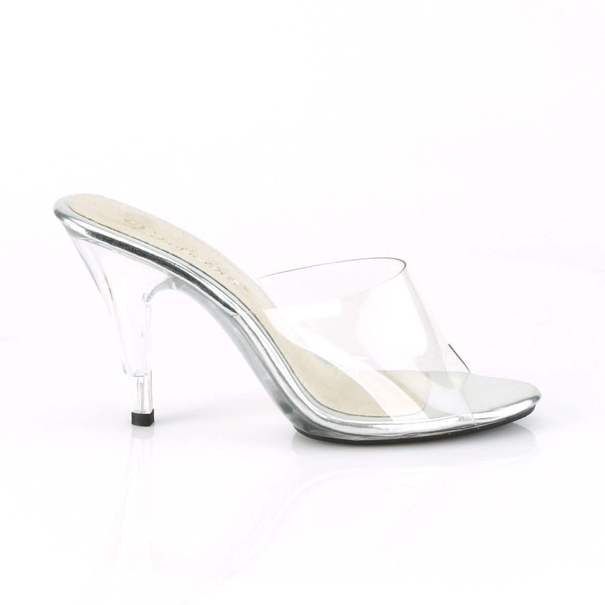 CARESS-401 Fabulicious Clear 4 Inch Posing Shoes