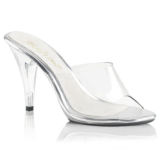 CARESS-401 Fabulicious Clear 4 Inch Posing Shoes