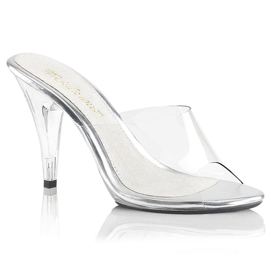 CARESS-401 Fabulicious Clear 4 Inch Posing Shoes