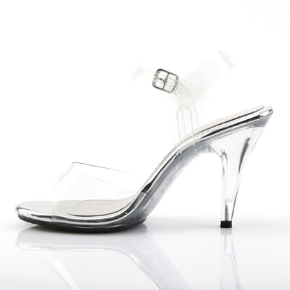 Fabulicious CARESS-408 Clear Platform Sandals - 4 Inch Heels