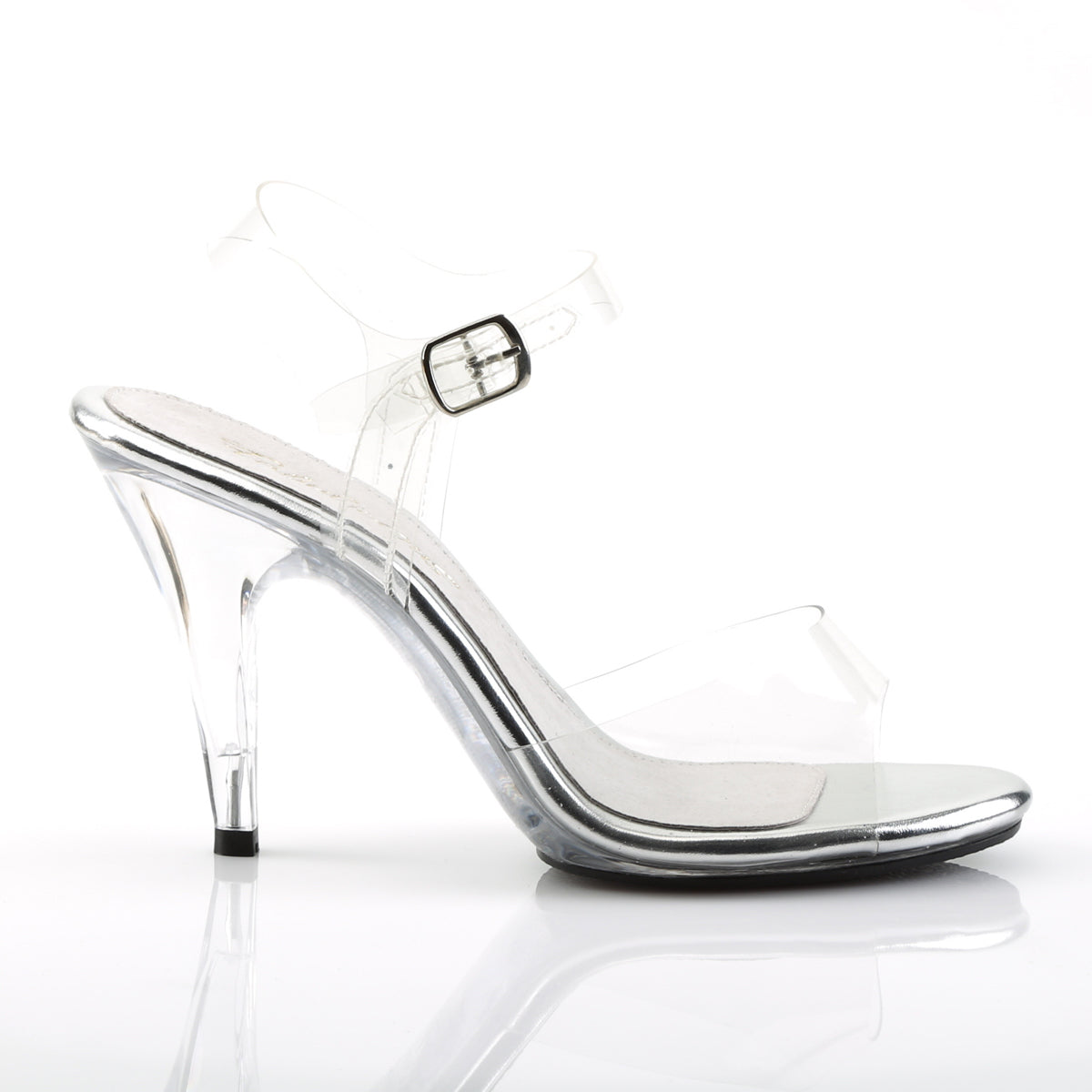 CARESS-408 Fabulicious Clear 4 Inch Posing Shoes