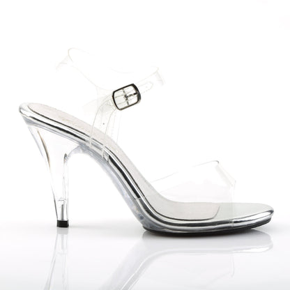 CARESS-408 Fabulicious Clear 4 Inch Posing Shoes