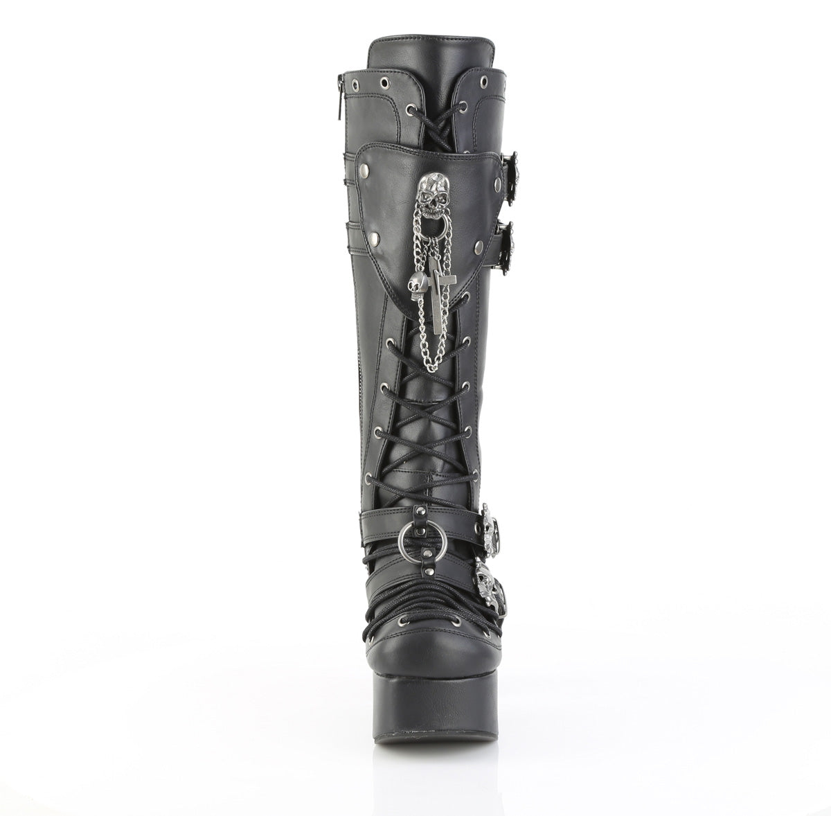 CHARADE-230 Demonia Cult Black 4.5 Inch Alternative Knee High Boots