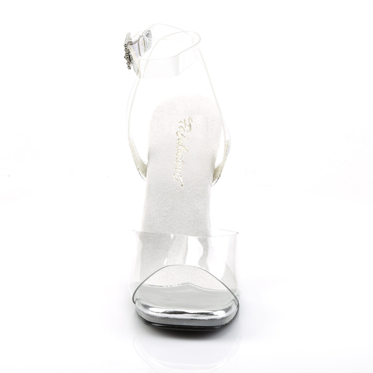 Fabulicious CHIC-06 Clear Platform Sandals - 4 1/2 Inch Heels
